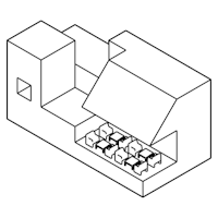 a black and white drawing of a house