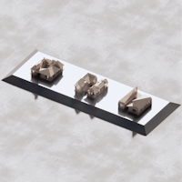 a 3d model of a house on a flat surface